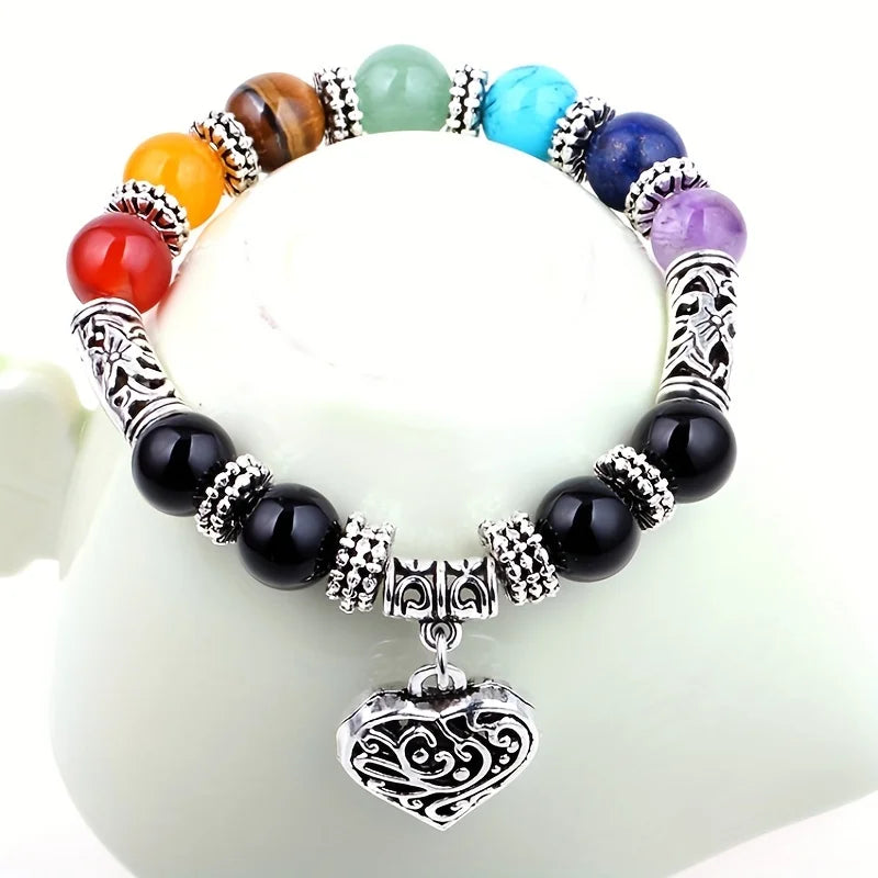 Pulseira dos Chakras com pedras naturais para equilíbrio energético – Valenna